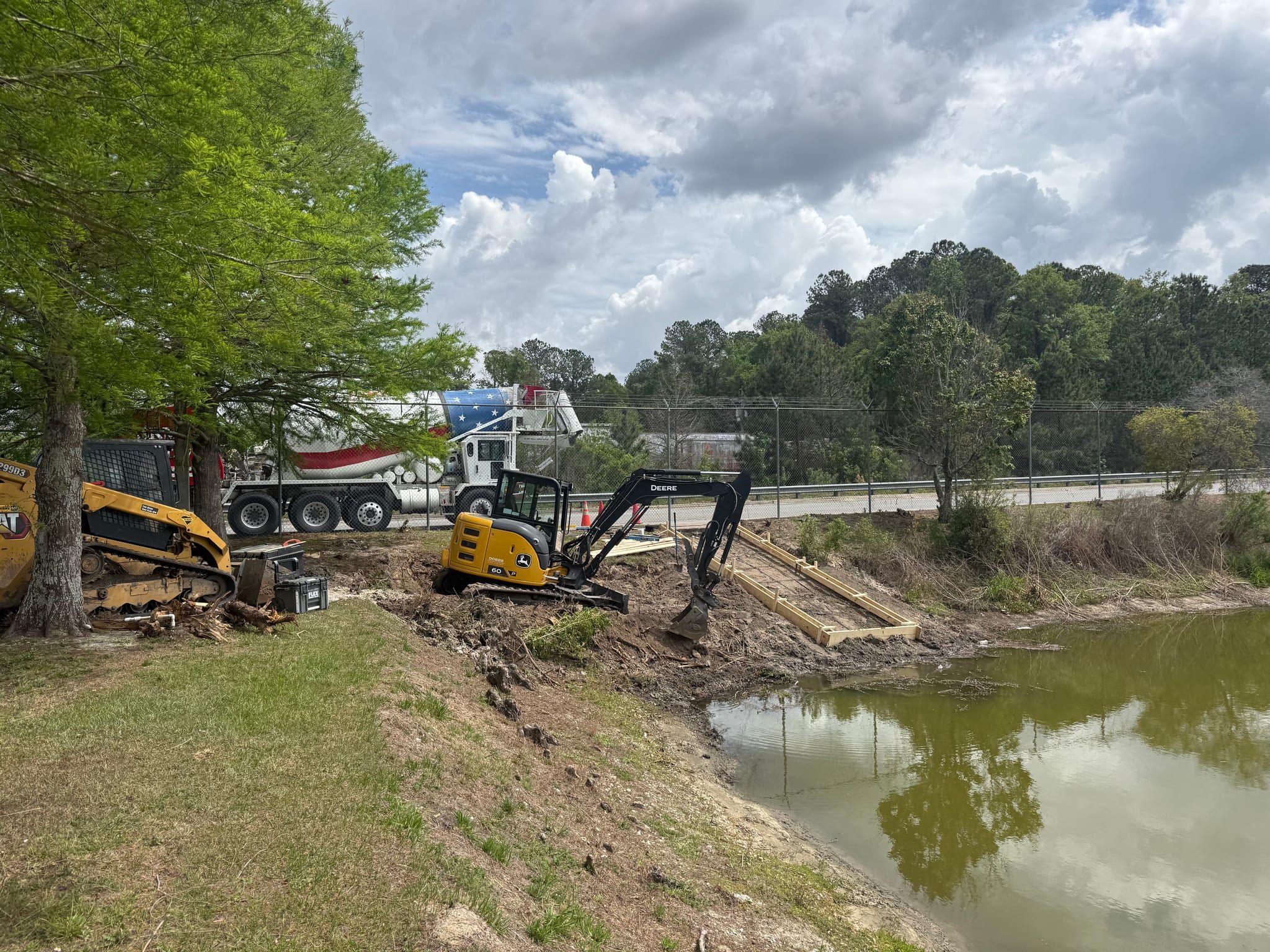 Water pumping from flooded drainage area