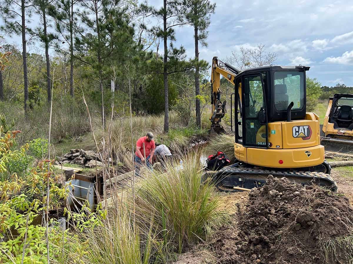 Stormwater compliance inspection equipment on site